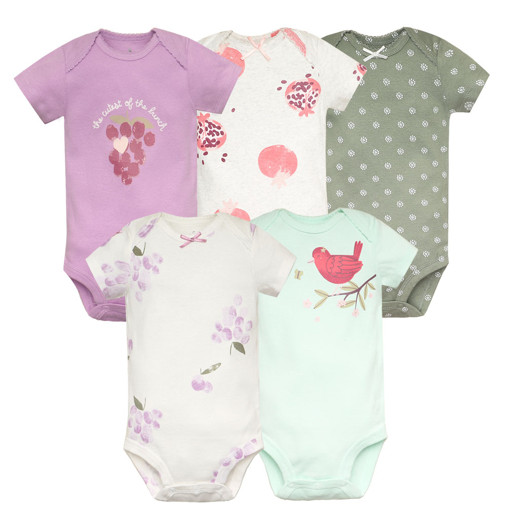 Baby Nursery Ideas Boy - 5 ピース/ロットベビーボディスーツファッションガール服綿新生児男の子服幼児ボディベビージャンプスーツ漫画 Ropa ベベ