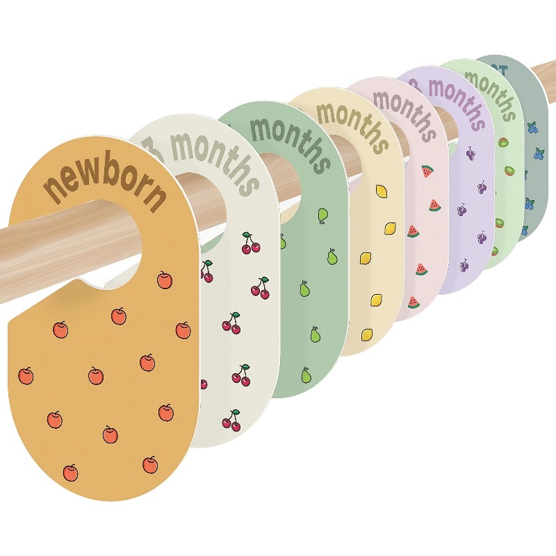 Baby Nursery Wardrobe - 8 個ベビークローゼットディバイダー保育園衣類オーガナイザーワードローブサイズ分類ディバイダーハンガー新生児から 12 ヶ月幼児クローゼット装飾