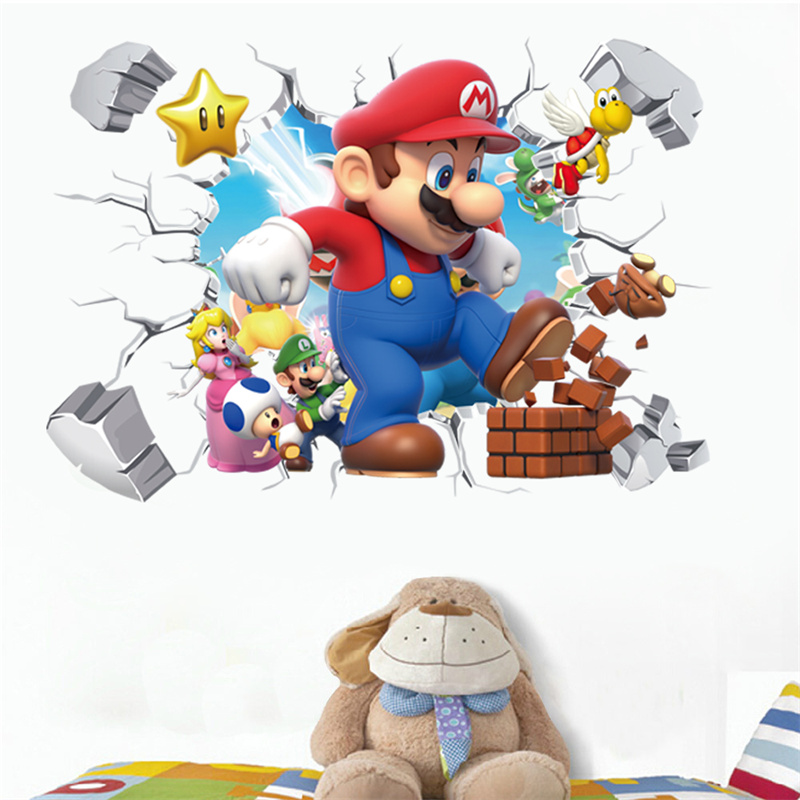 Baby Nursery Wall Stickers - 3D漫画アニメゲームキャラクターのウォールステッカー、子供部屋、リビング、幼稚園、ベビー保育園、DIYデコレーション用