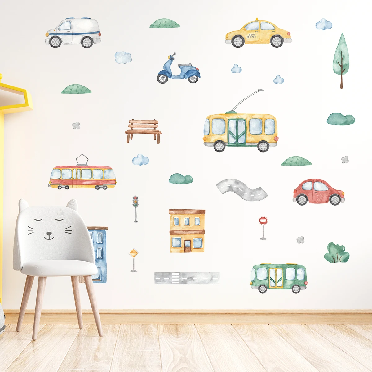 Baby Nursery Tree - ウォールステッカーキャンバスカーウォールステッカー,子供部屋,赤ちゃんの部屋の保育園の装飾,リビングルームの家の装飾