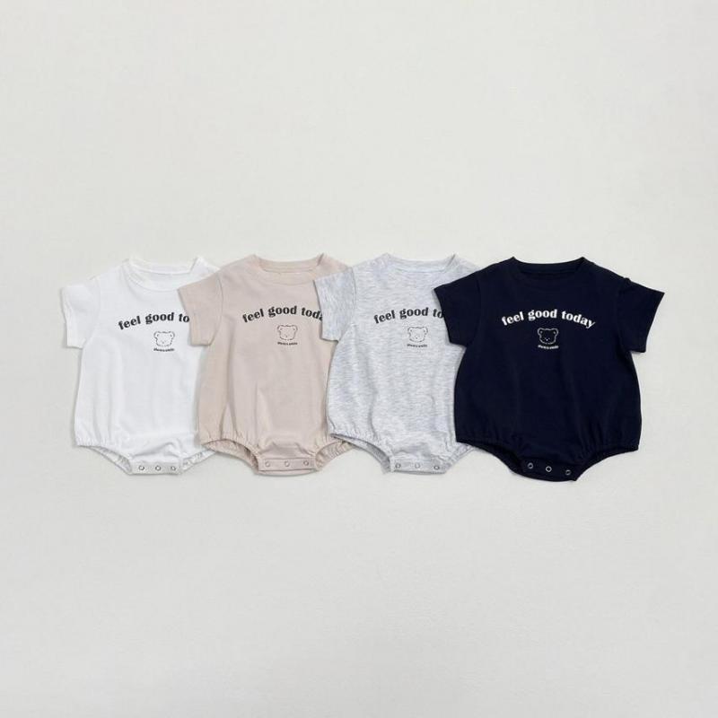 Baby Nursery Ideas Boy - 2026 夏新しいベビー半袖ボディスーツかわいい新生児綿漫画クマジャンプスーツ少年少女幼児服 0-24 メートル