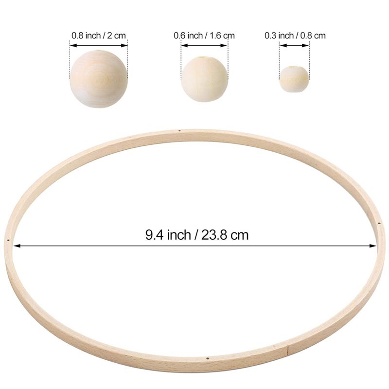 Baby Nursery Hangers - AB11 ベビーベッド用モバイルベッドベル天井木製風鈴、ベビーベッド用DIYキット、木製モバイルハンガー装飾
