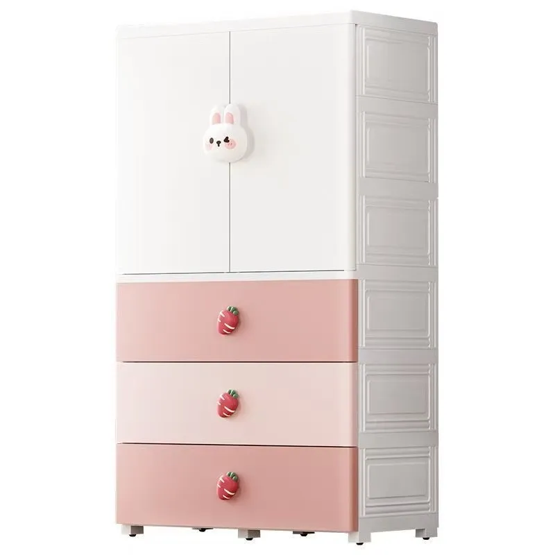 Baby Nursery Wardrobe - 高さ65cmの厚手プラスチック製ベビー用ワードローブ。多層式で、子供部屋の収納に最適。衣類を整理できる小型のロッカー。