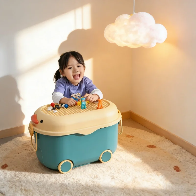 Baby Nursery Wardrobe - 多用途大容量プラスチック収納オーガナイザー、子供のおもちゃ、スナック、雑貨、ベビー服、家庭用整理容器