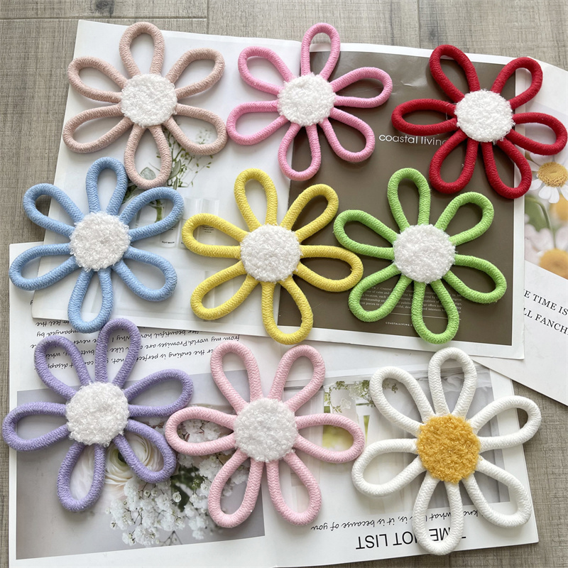 Baby Nursery Artwork - ボヘミアンマクラメハンギングウォールオーナメント、コットンロープ、織り、デイジーフラワー、子供部屋、保育園、フォトアクセサリー