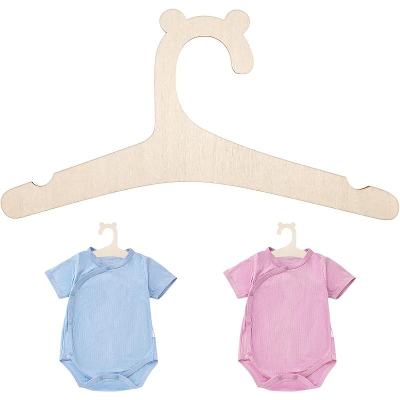 ベビー服ラックかわいいクマ木製子供服ハンガーホームガールプリ - Baby Nursery Hangers のレビューと価格