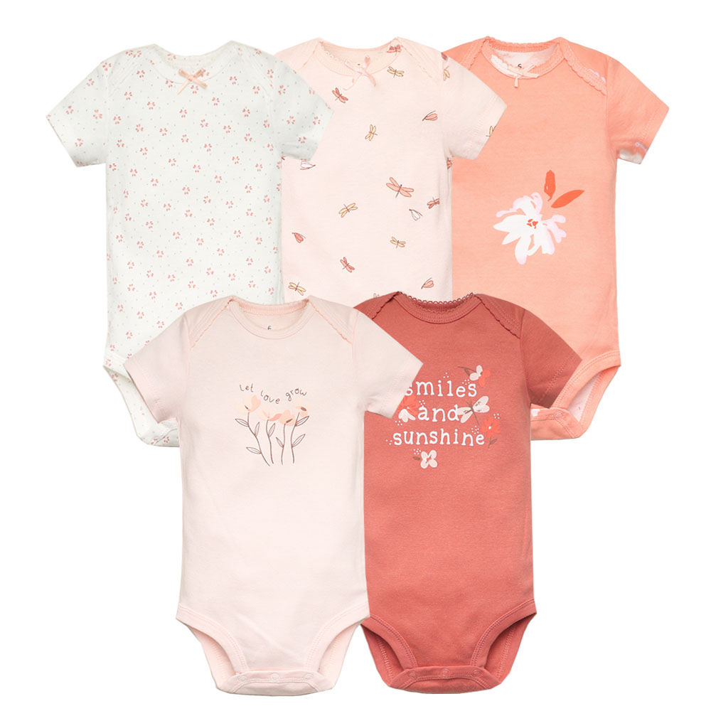 5 ピース/ロットベビーボディスーツファッションガール服綿新 - Baby Nursery Ideas Boy のレビューと価格