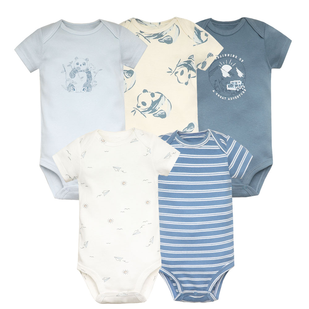 5 ピース/ロットベビーボディスーツファッションガール服綿新 - Baby Nursery Ideas Boy のレビューと価格
