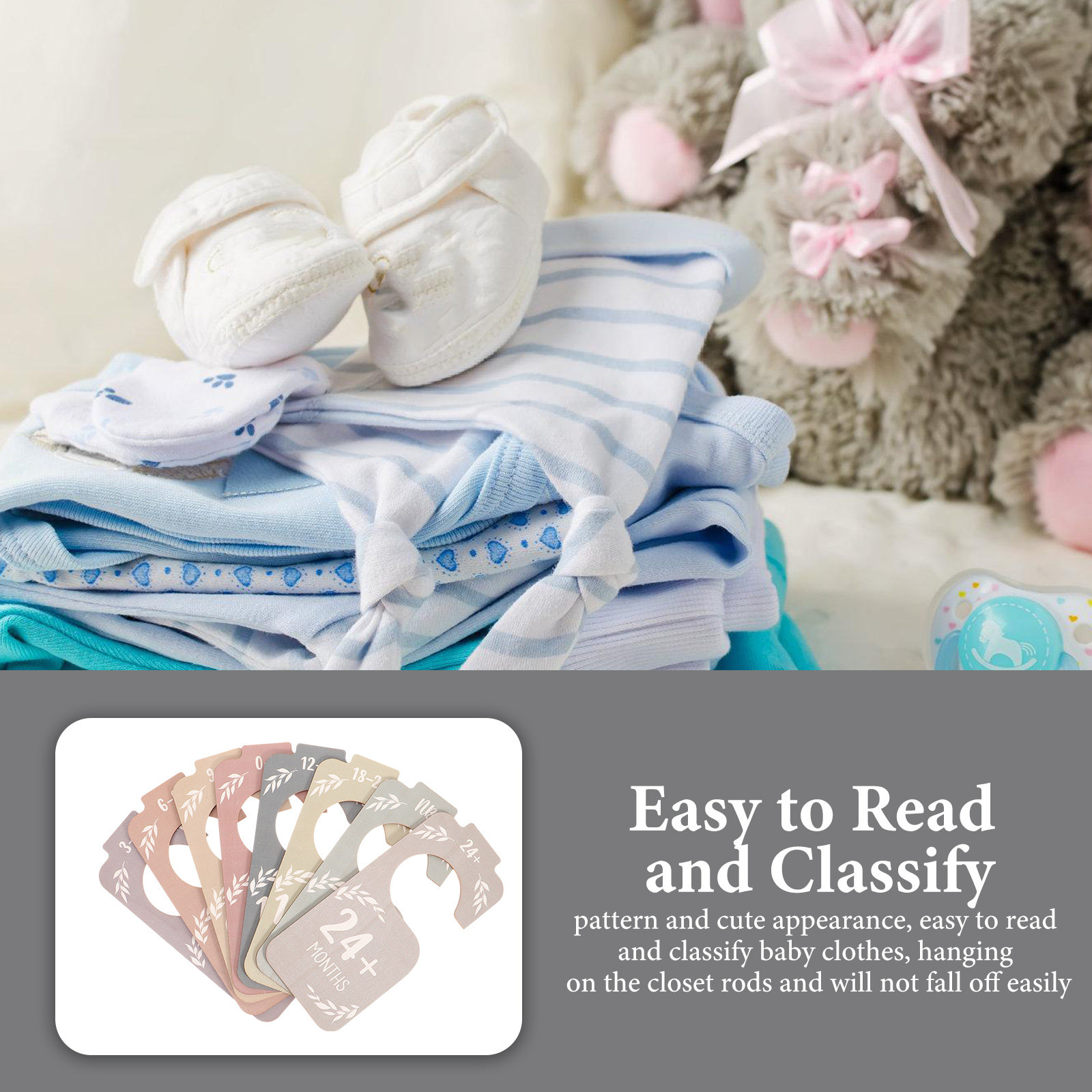 ベビー服のサイズ分けに使える木製のクローゼット整理グッズ8点 - Baby Nursery Hangers のレビューと価格