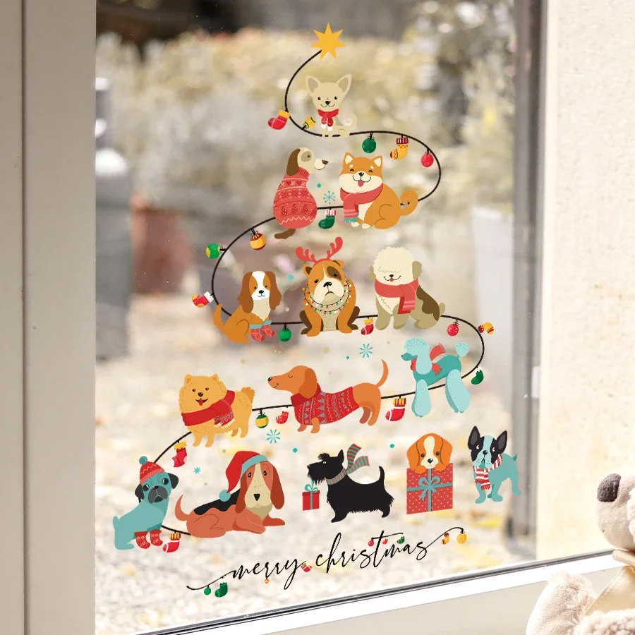小さな犬のクリスマスツリーの形をしたウォールステッカー,子供 - Baby Nursery Tree のレビューと価格