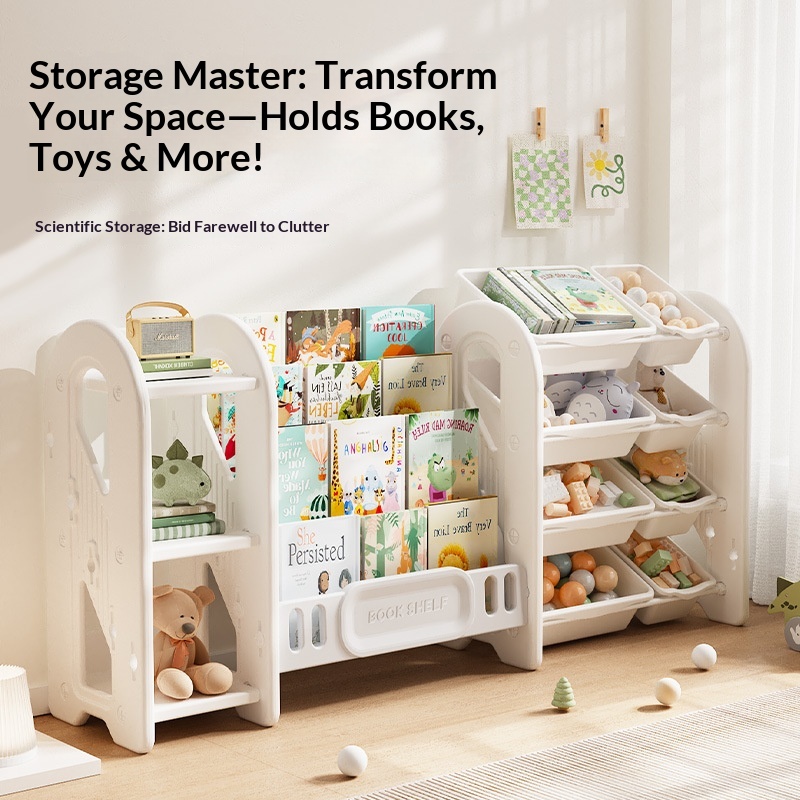 子供用おもちゃ収納ラックオーガナイザー本棚ベビー保育園大容量 - Baby Nursery Bookshelf のレビューと価格