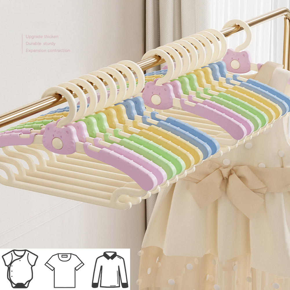 10個入り、伸縮式のベビー用クローゼットハンガー。省スペース - Baby Nursery Hangers のレビューと価格