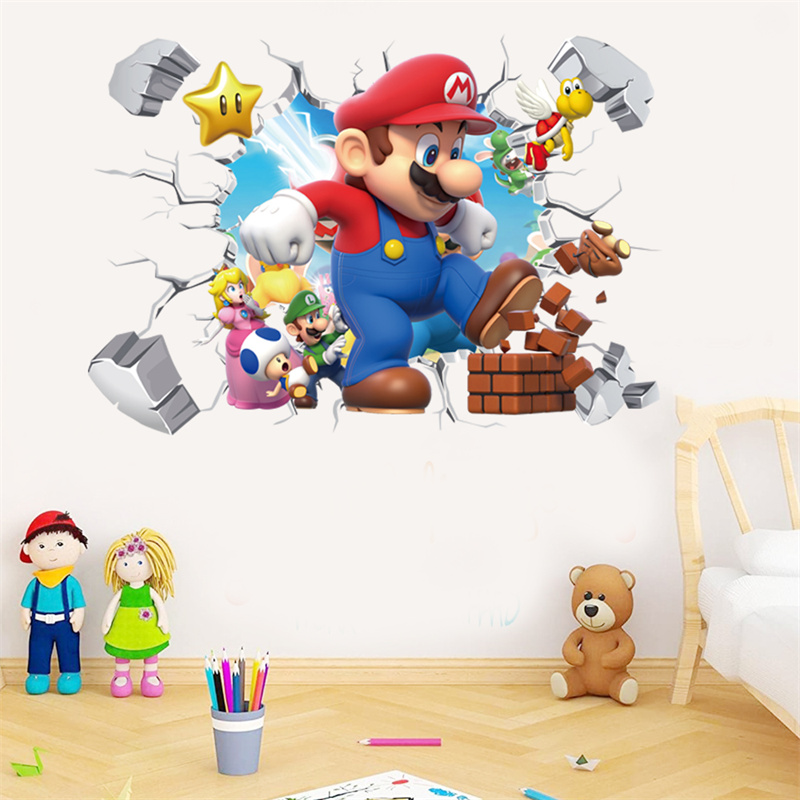 3D漫画アニメゲームキャラクターのウォールステッカー、子供部 - Baby Nursery Wall Stickers のレビューと価格