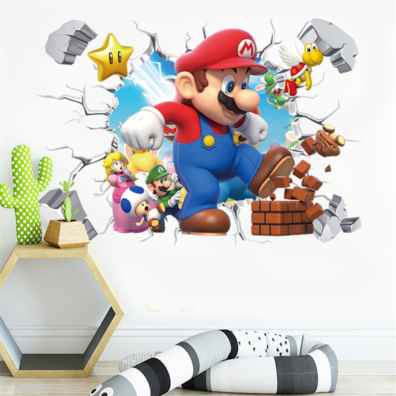 3D漫画アニメゲームキャラクターのウォールステッカー、子供部 - Baby Nursery Wall Stickers のレビューと価格