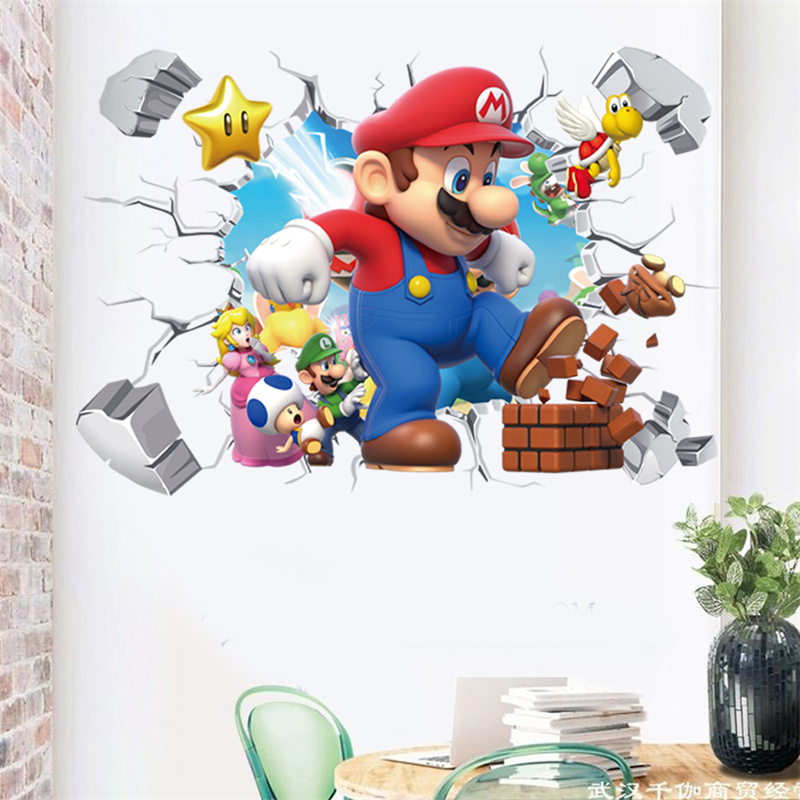 3D漫画アニメゲームキャラクターのウォールステッカー、子供部 - Baby Nursery Wall Stickers のレビューと価格