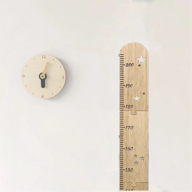 5 枚北欧木製子供の身長成長チャート定規ベビー子供身長ゲージ - Baby Nursery Wall Stickers のレビューと価格