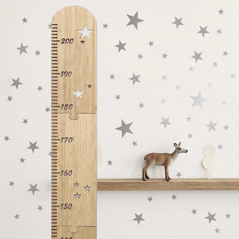 5 枚北欧木製子供の身長成長チャート定規ベビー子供身長ゲージ - Baby Nursery Wall Stickers のレビューと価格