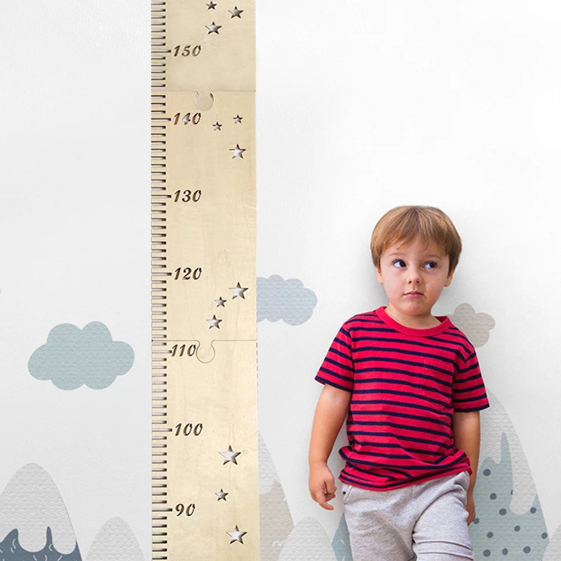 5 枚北欧木製子供の身長成長チャート定規ベビー子供身長ゲージ - Baby Nursery Wall Stickers のレビューと価格
