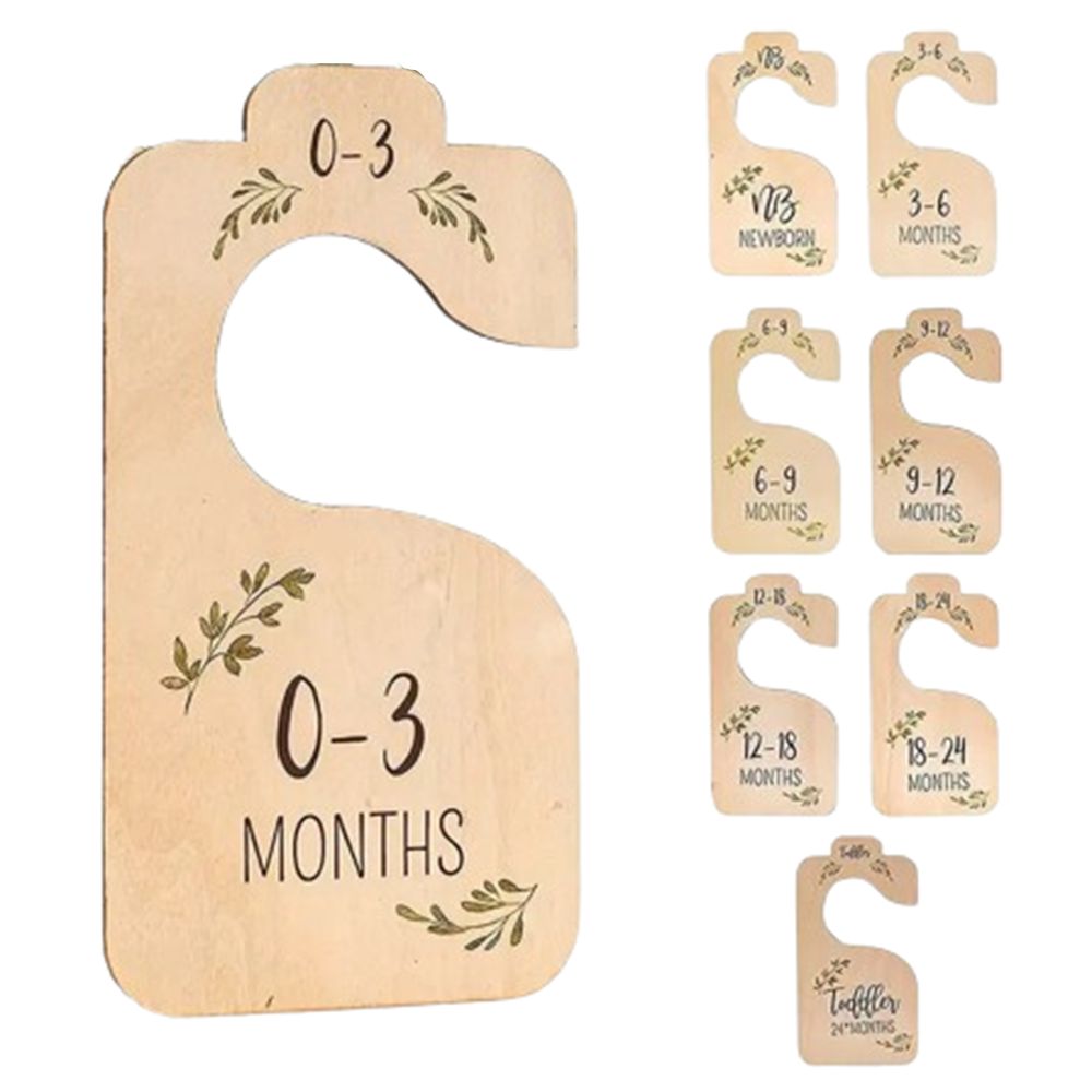 7/8 個木製ベビークローゼットディバイダーラベル詰め合わせ - Baby Nursery Wardrobe のレビューと価格