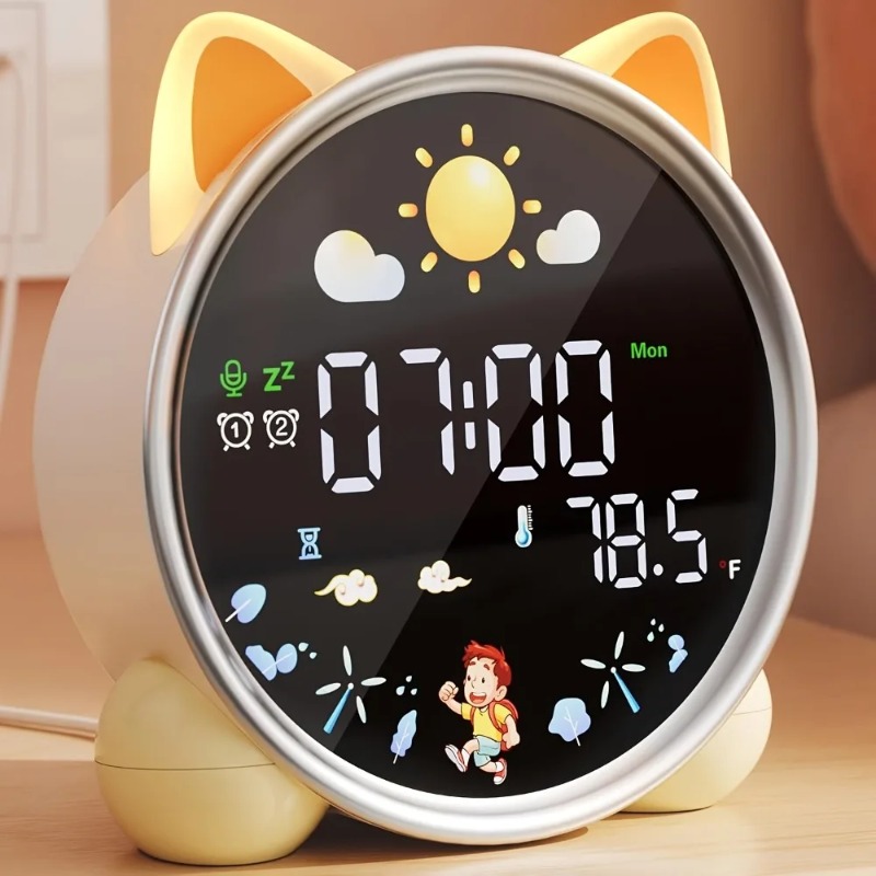 子供用目覚まし時計、起きやすくなるための睡眠トレーナー、ナイ - Sound Sleep Trainer Clock のレビューと価格