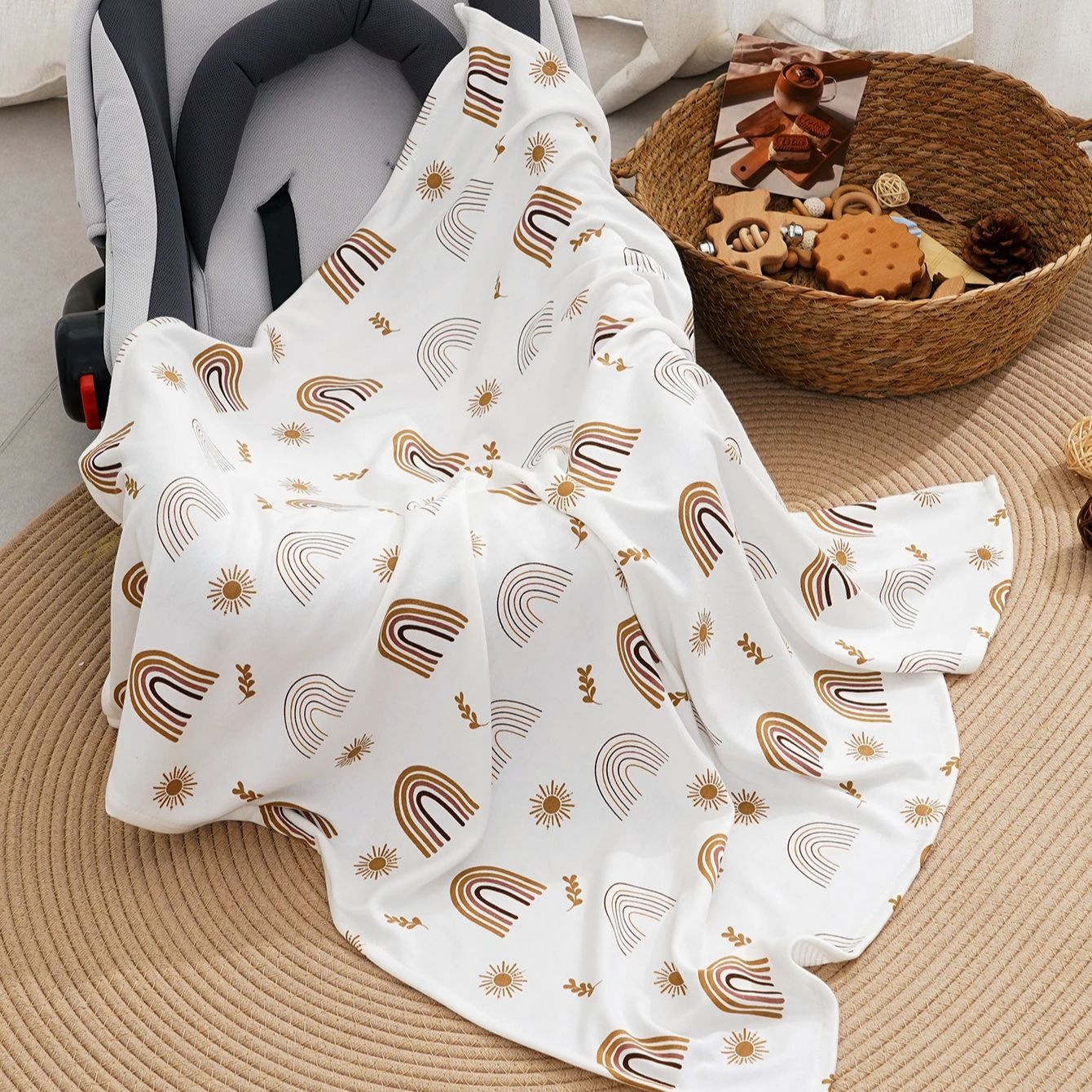 エリンファント新生児用竹製おくるみブランケット、乳児用おくる - Baby Nursery Essentials のレビューと価格