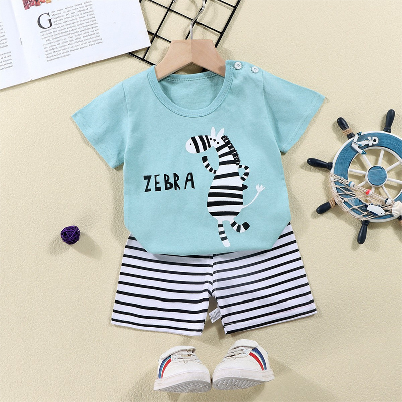 綿 Tシャツ + ショーツ 2 ピーストラックスーツセット子 - Baby Nursery Ideas Boy のレビューと価格