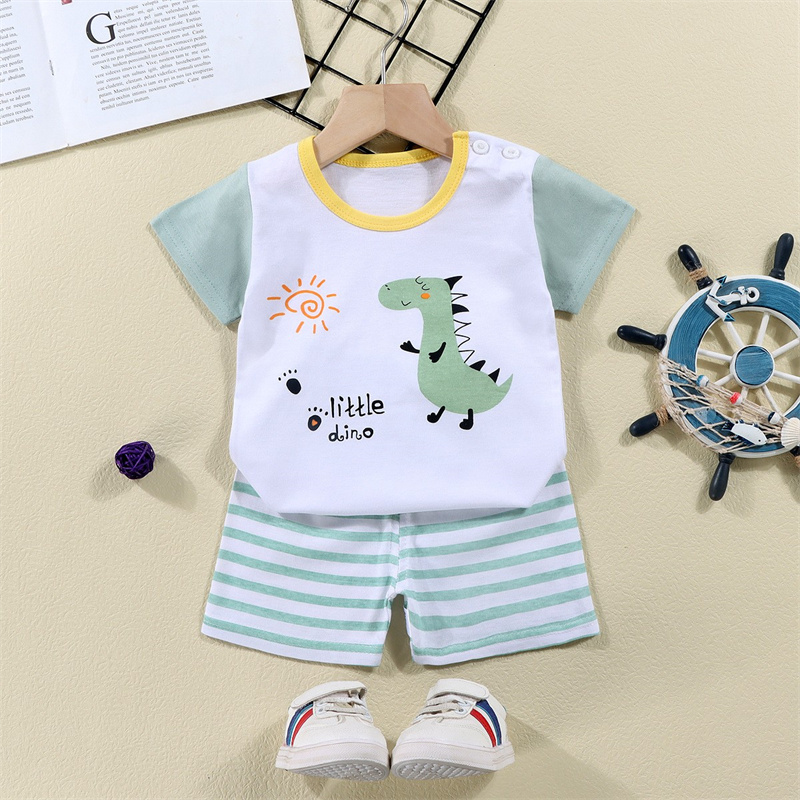 綿 Tシャツ + ショーツ 2 ピーストラックスーツセット子 - Baby Nursery Ideas Boy のレビューと価格