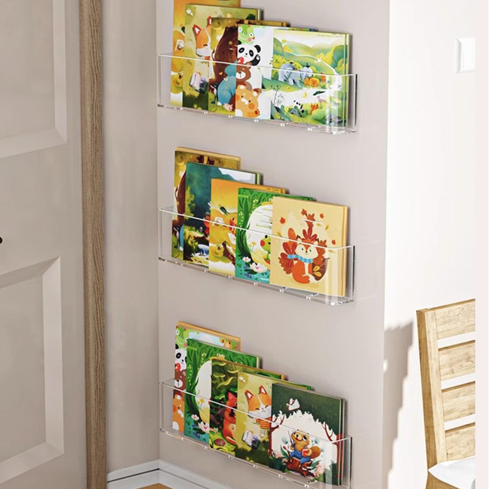 3x フローティング本棚教室子供本棚壁掛け吊り下げ収納棚寝室 - Baby Nursery Bookshelf のレビューと価格