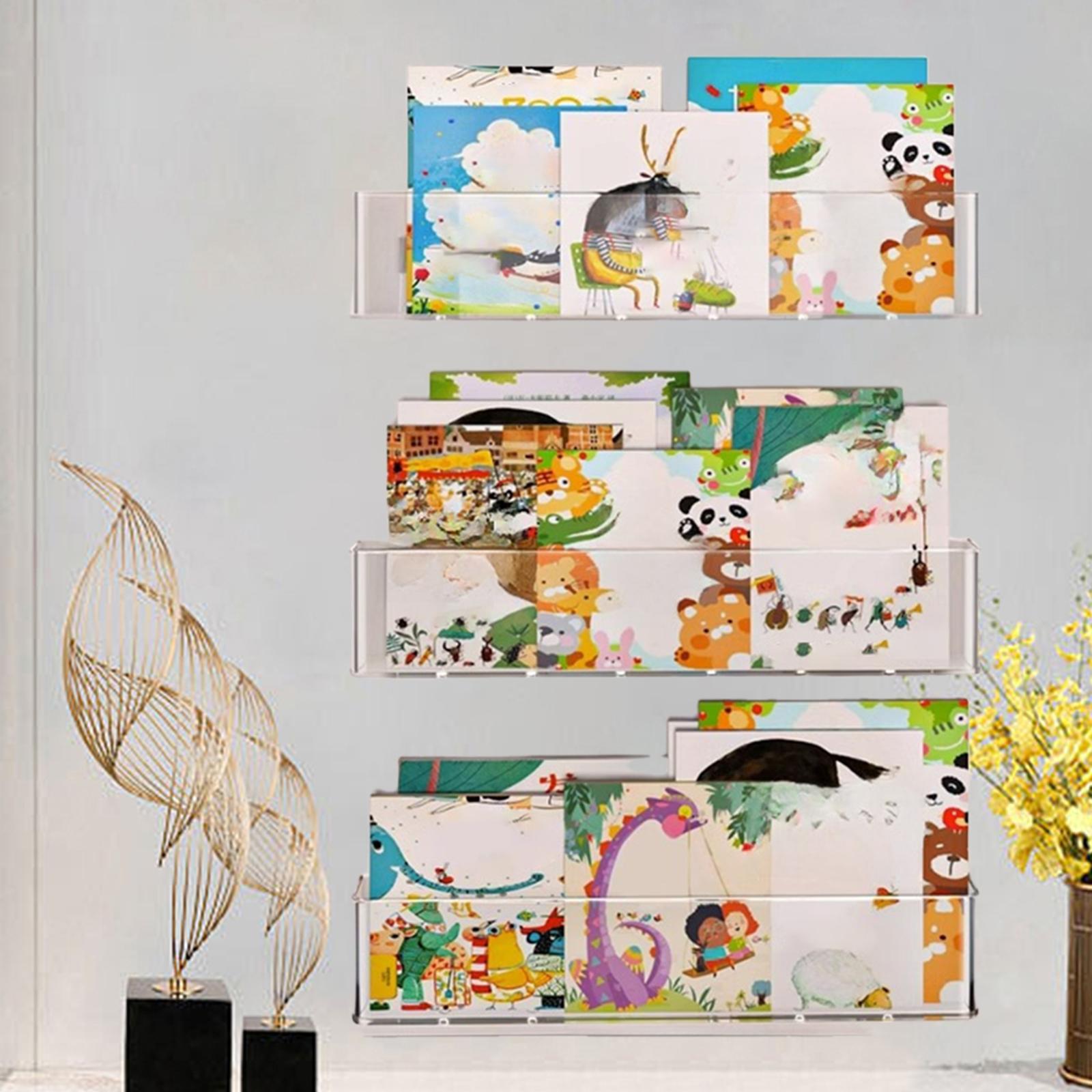 3x フローティング本棚教室子供本棚壁掛け吊り下げ収納棚寝室 - Baby Nursery Bookshelf のレビューと価格