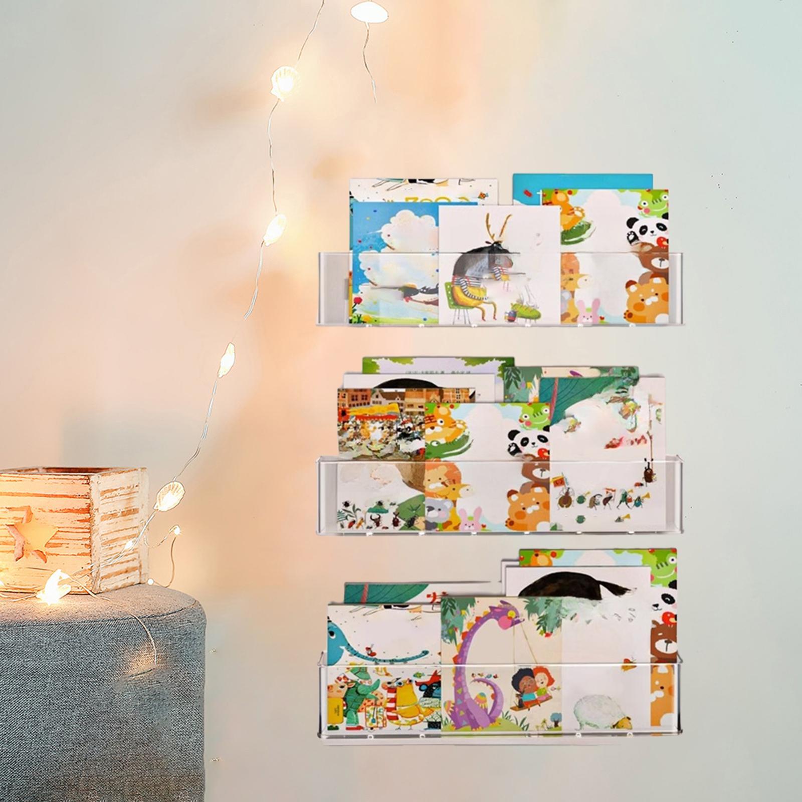3x フローティング本棚教室子供本棚壁掛け吊り下げ収納棚寝室 - Baby Nursery Bookshelf のレビューと価格