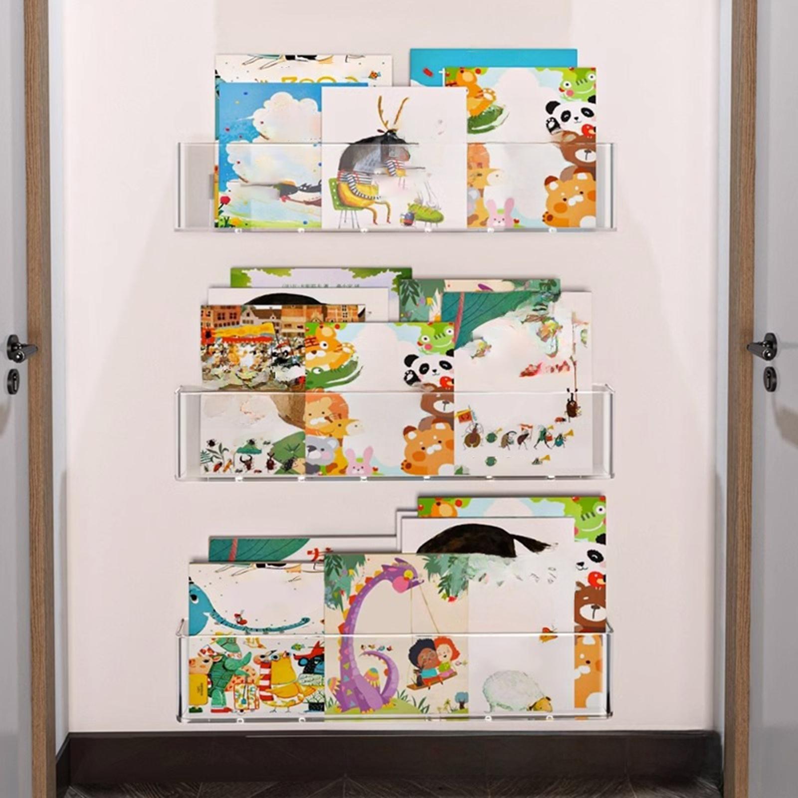 3x フローティング本棚教室子供本棚壁掛け吊り下げ収納棚寝室 - Baby Nursery Bookshelf のレビューと価格