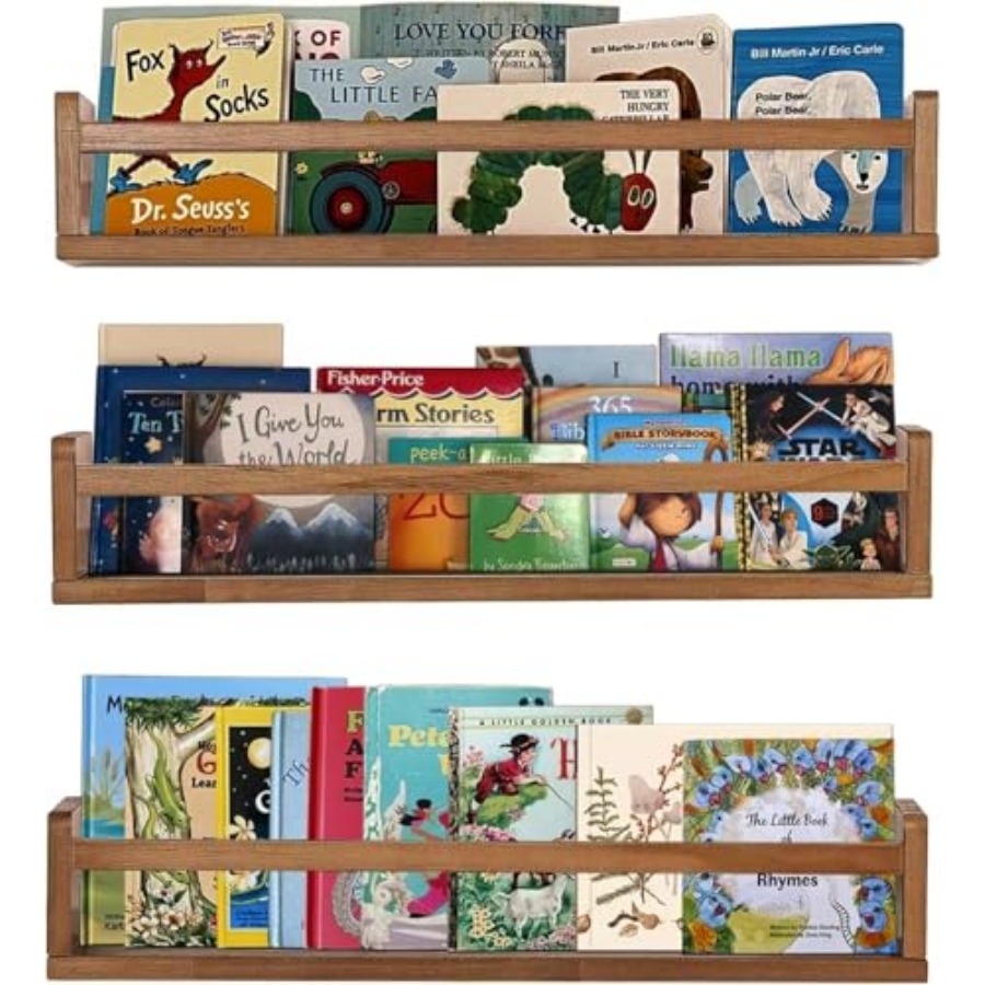 保育園用棚 フローティングブックシェルフオーガナイザー 赤ち - Baby Nursery Bookshelf のレビューと価格