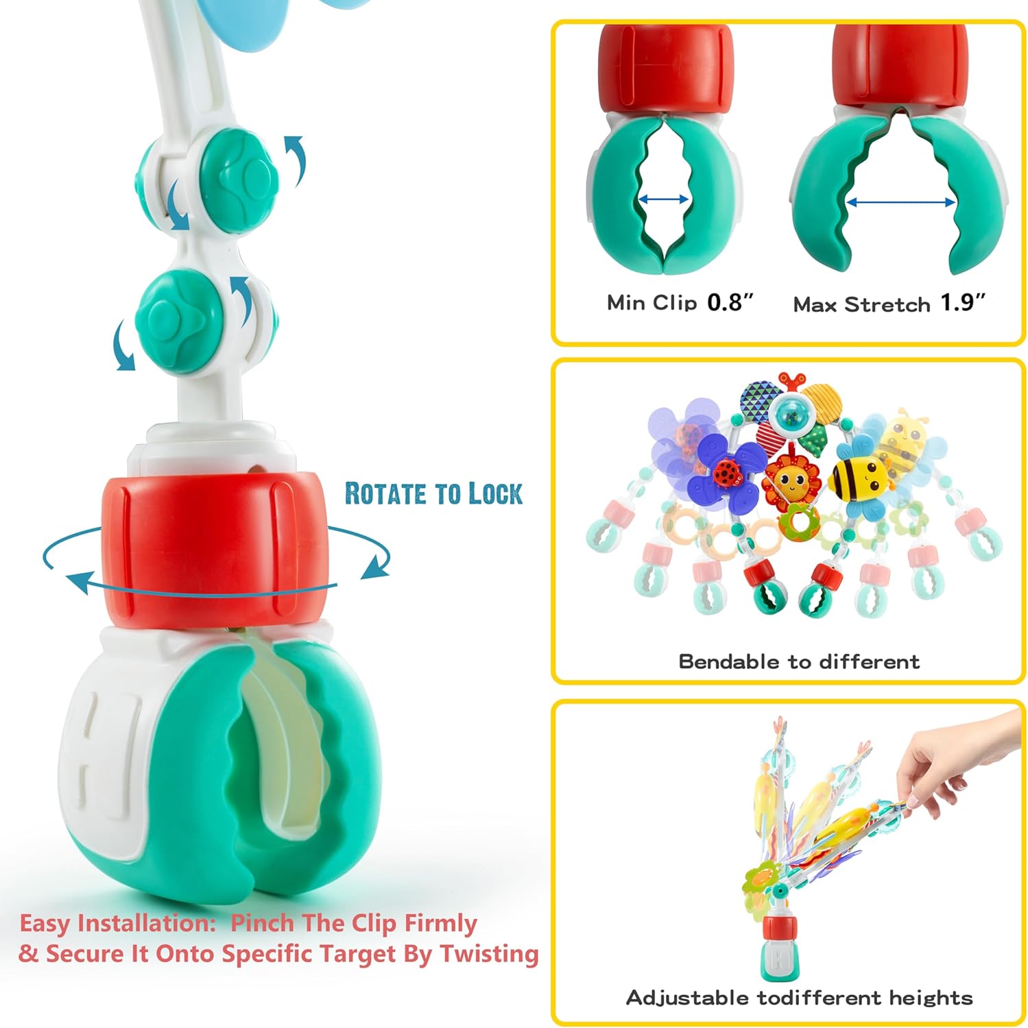 調整可能なアーチ型ベビーベッド用おもちゃ、幼児向け、ベビーカ - Baby Nursery Trolley のレビューと価格