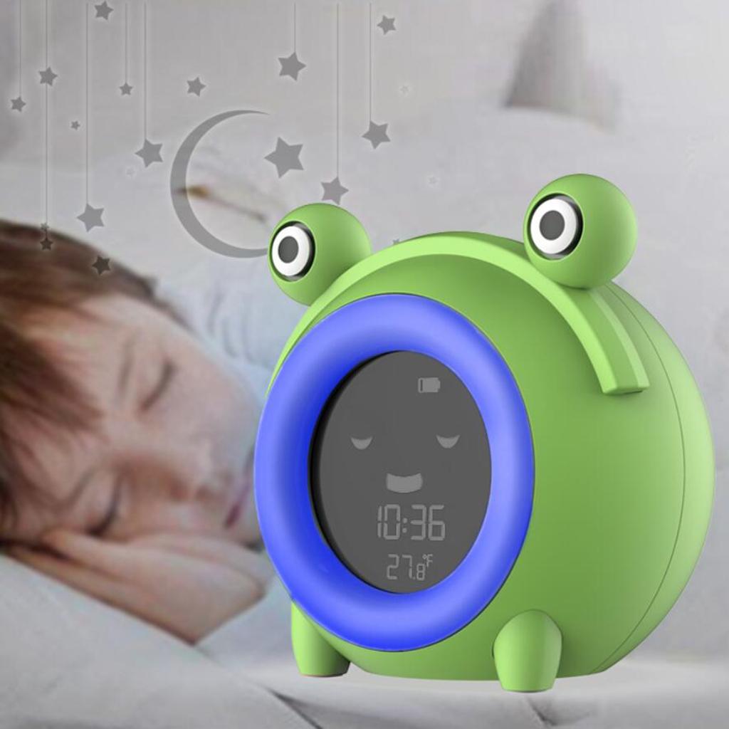 子供用目覚まし時計、5色のナイトライト付きデジタル目覚まし時 - Sound Sleep Trainer Clock のレビューと価格