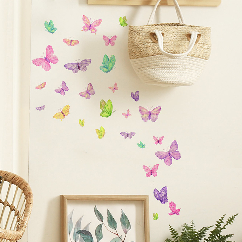 ロマンチックな蝶のウォールステッカー クリエイティブな家の壁 - Baby Nursery Wall Stickers のレビューと価格
