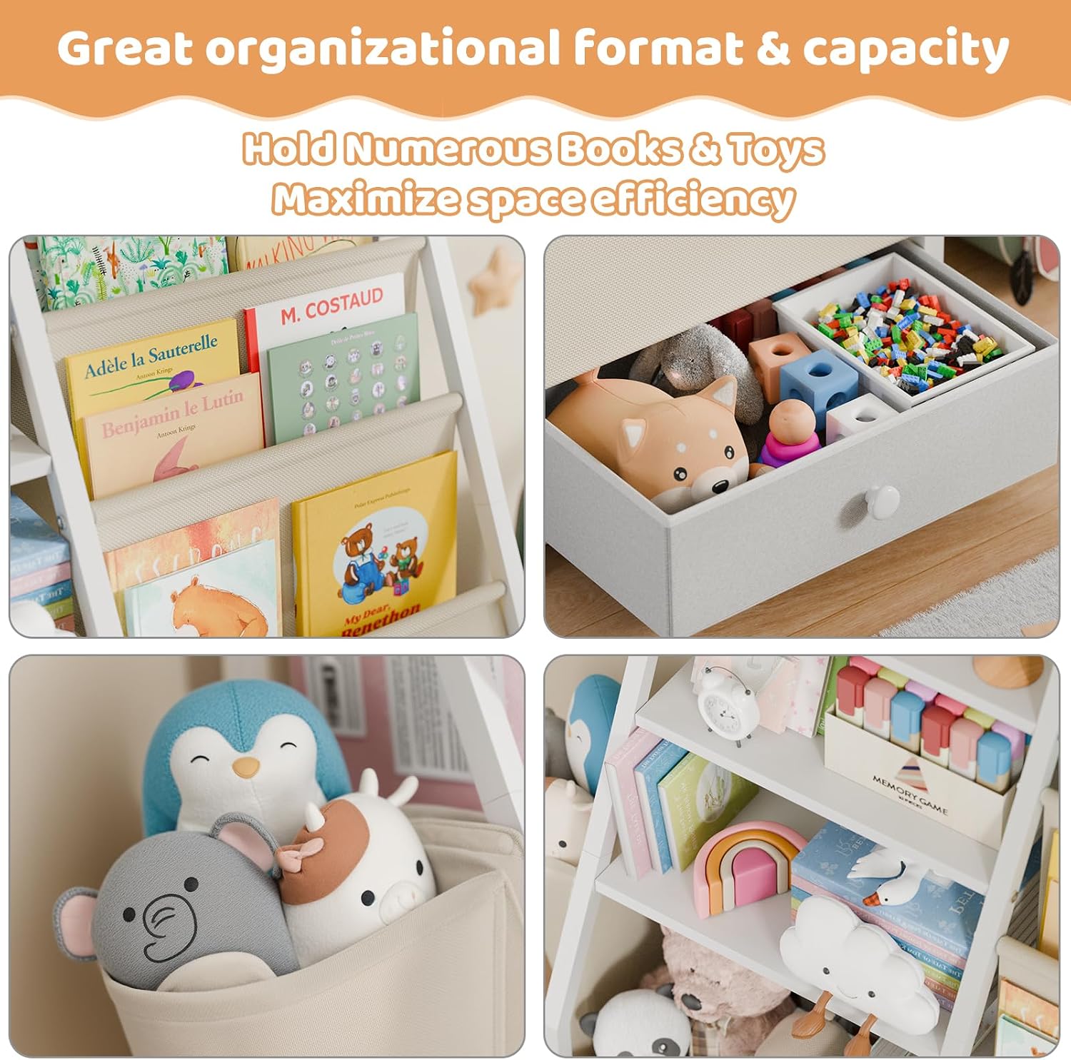 子供用本棚とおもちゃ収納、幼児用本棚、保育園用ベビーブックケ - Baby Nursery Bookshelf のレビューと価格