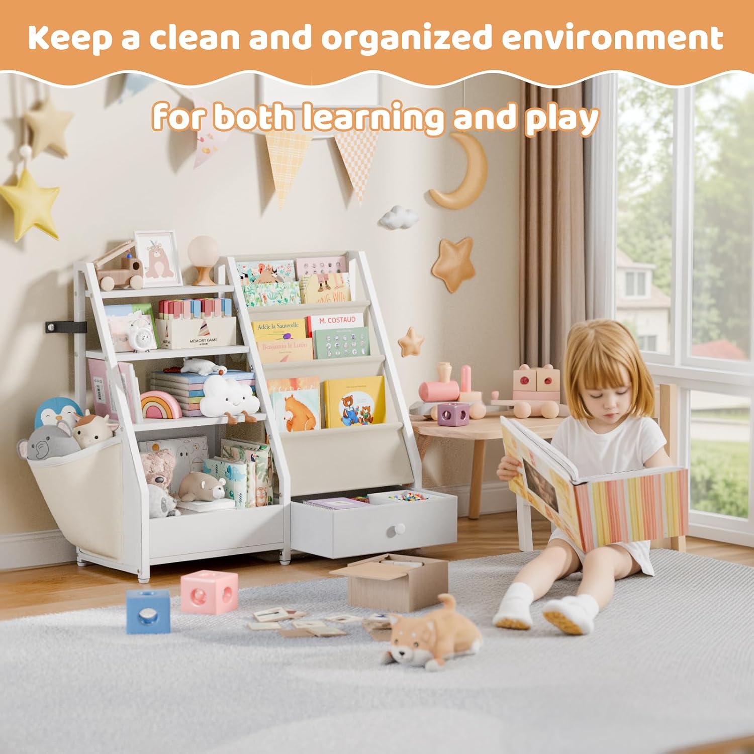 子供用本棚とおもちゃ収納、幼児用本棚、保育園用ベビーブックケ - Baby Nursery Bookshelf のレビューと価格