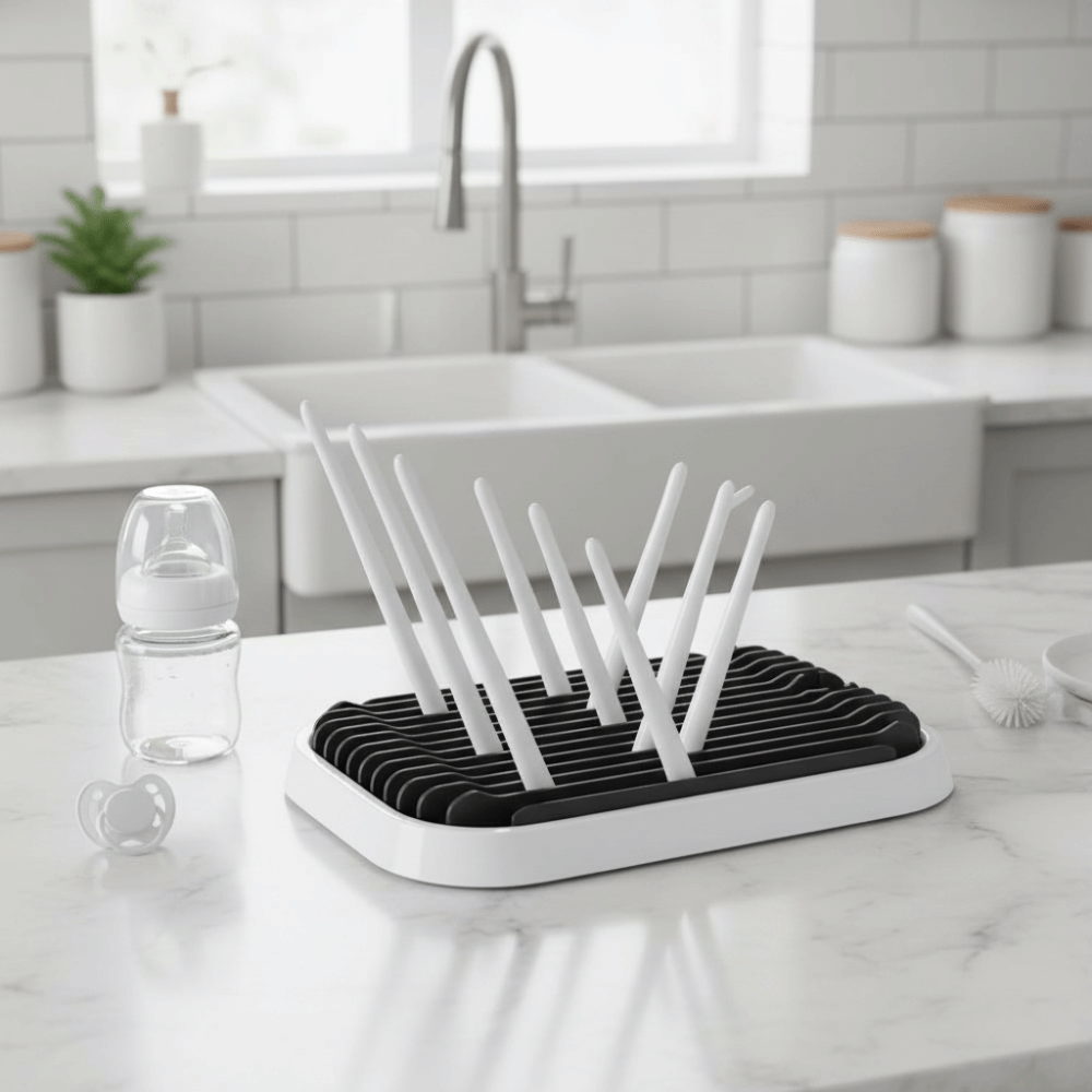 折りたたみ式哺乳瓶乾燥ラック丈夫なプラスチック製哺乳瓶洗浄乾 - Baby Nursery Essentials のレビューと価格