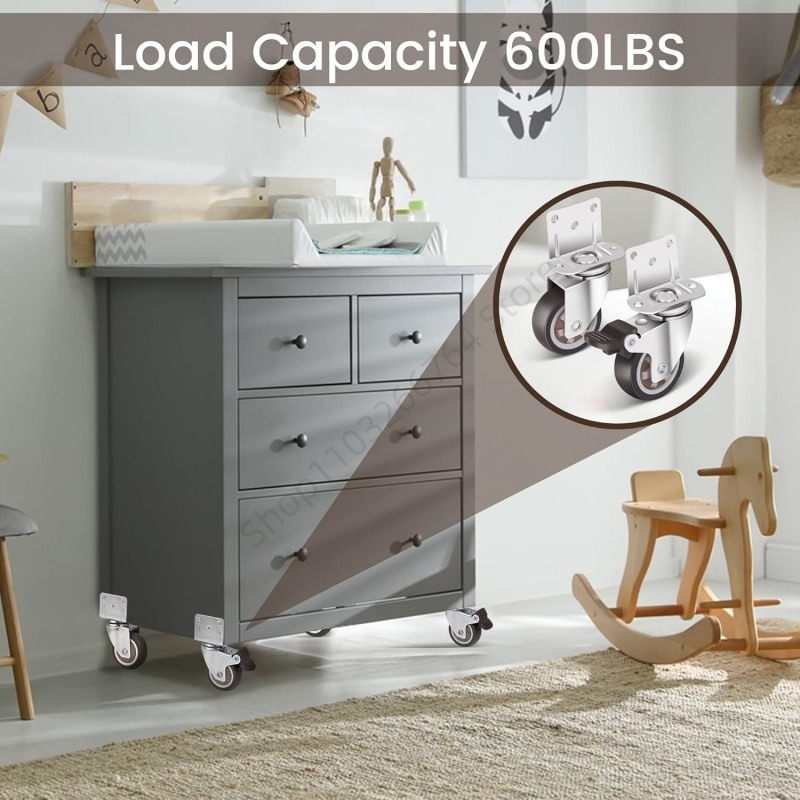 4 個 L タイプ高耐久家具キャスターユニバーサル 360  - Baby Nursery Trolley のレビューと価格