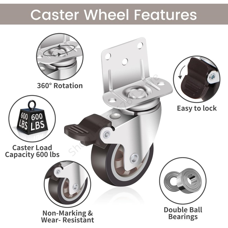 4 個 L タイプ高耐久家具キャスターユニバーサル 360  - Baby Nursery Trolley のレビューと価格
