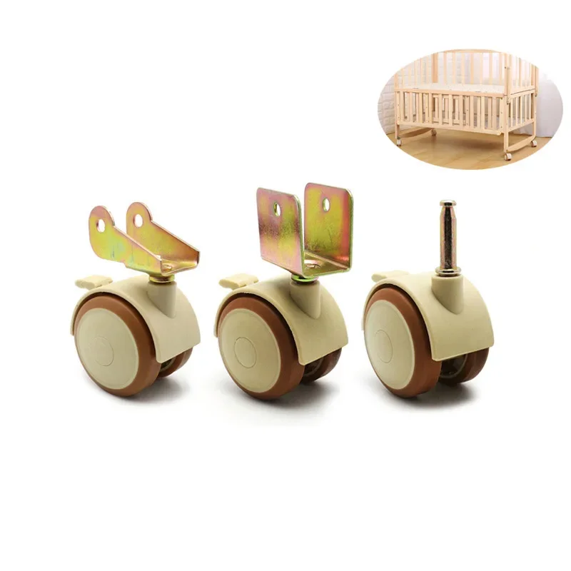 2/4 個 2 インチ家具ベビーベッド回転キャスターキャビネ - Baby Nursery Trolley のレビューと価格
