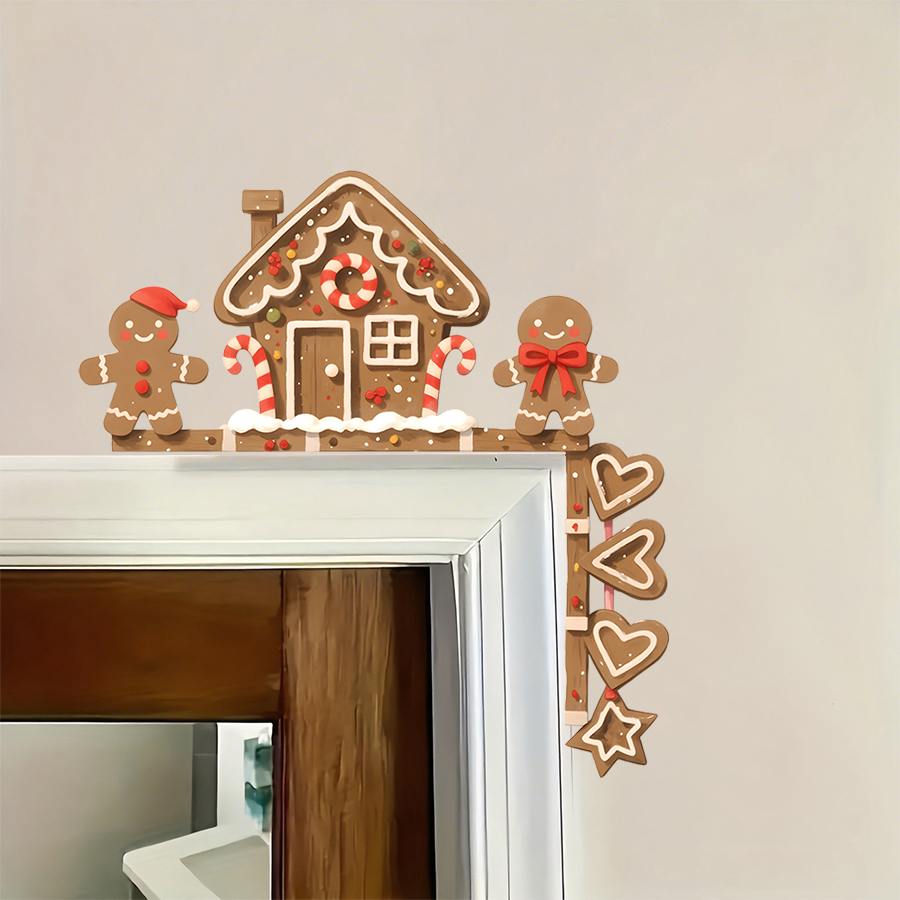 ジンジャーブレッドハウス & 男クリスマスウォールステッカー - Baby Nursery Artwork のレビューと価格