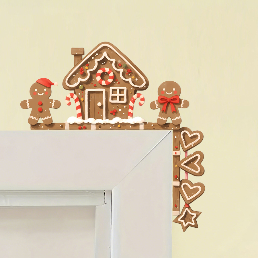ジンジャーブレッドハウス & 男クリスマスウォールステッカー - Baby Nursery Artwork のレビューと価格