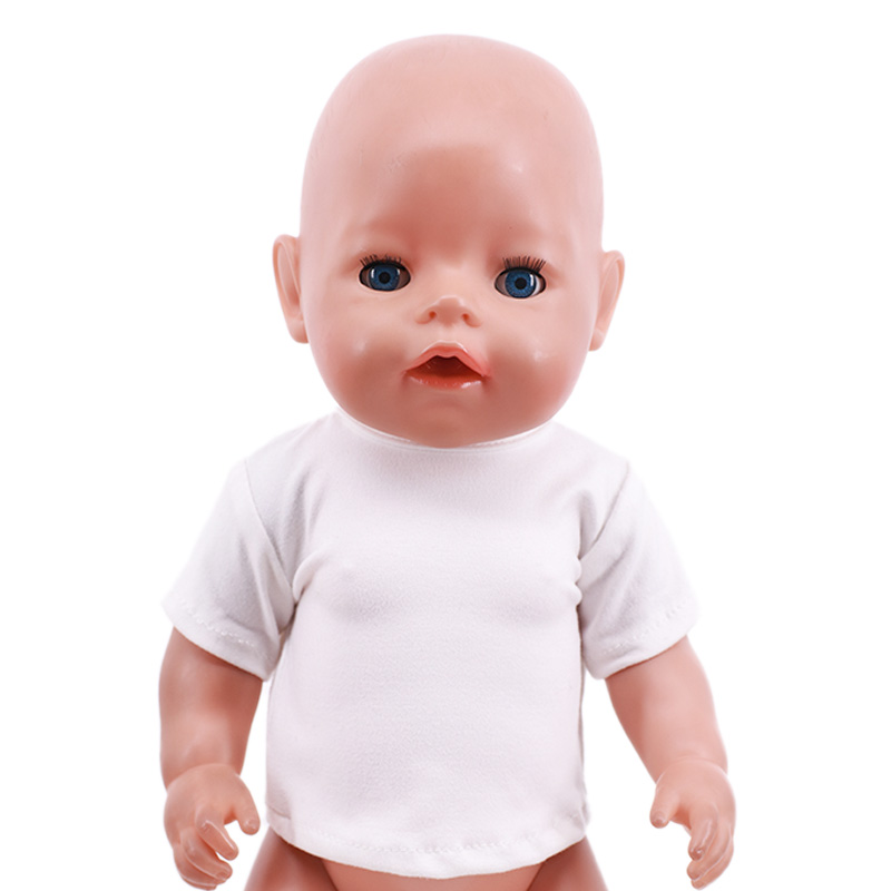人形服夏 Tシャツ純粋な綿半袖手作り無地服 16-18 イン - Baby Nursery Ideas Boy のレビューと価格