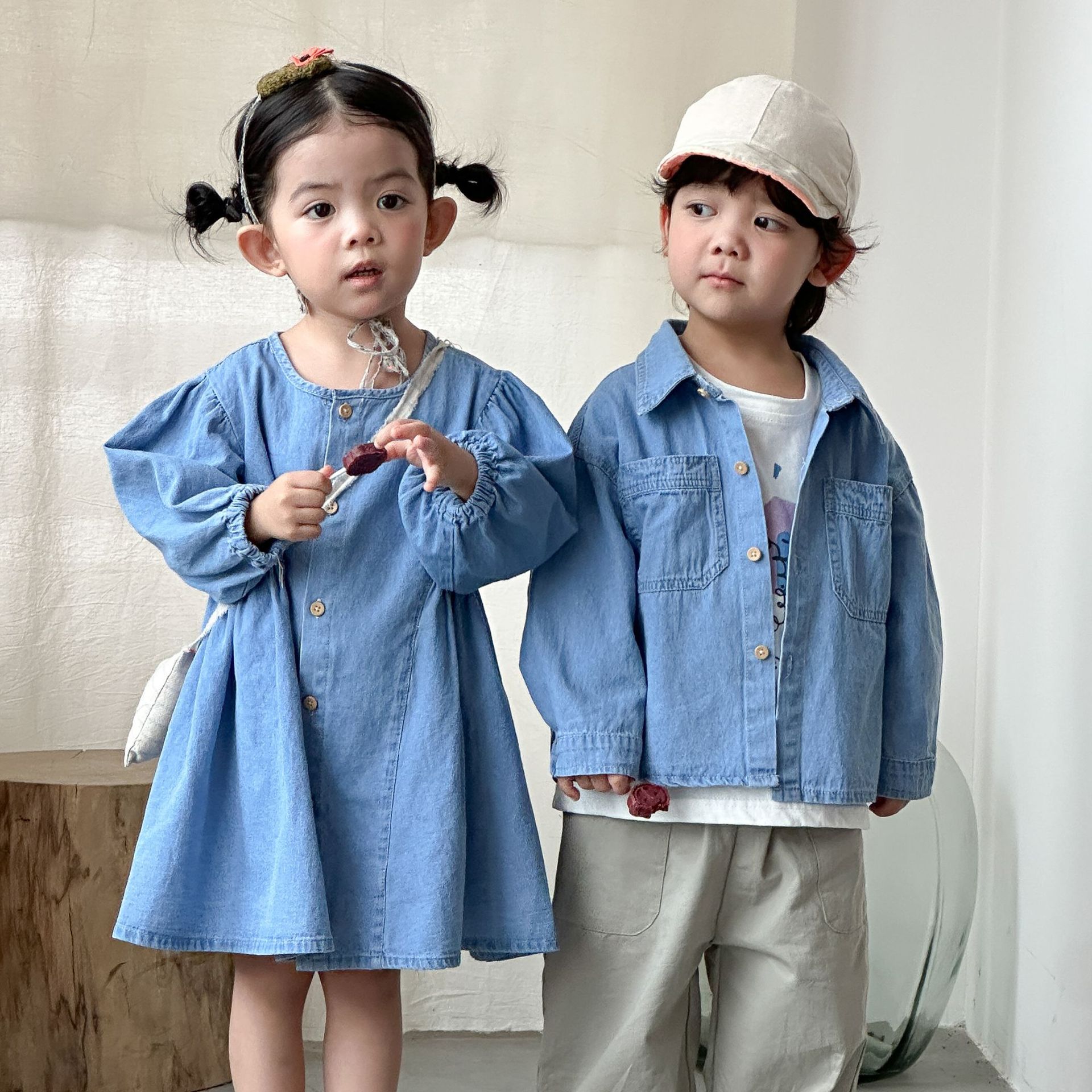 女の子用デニムワンピース 子供服 2026年 春秋 新作 ベ - Baby Nursery Ideas Boy のレビューと価格
