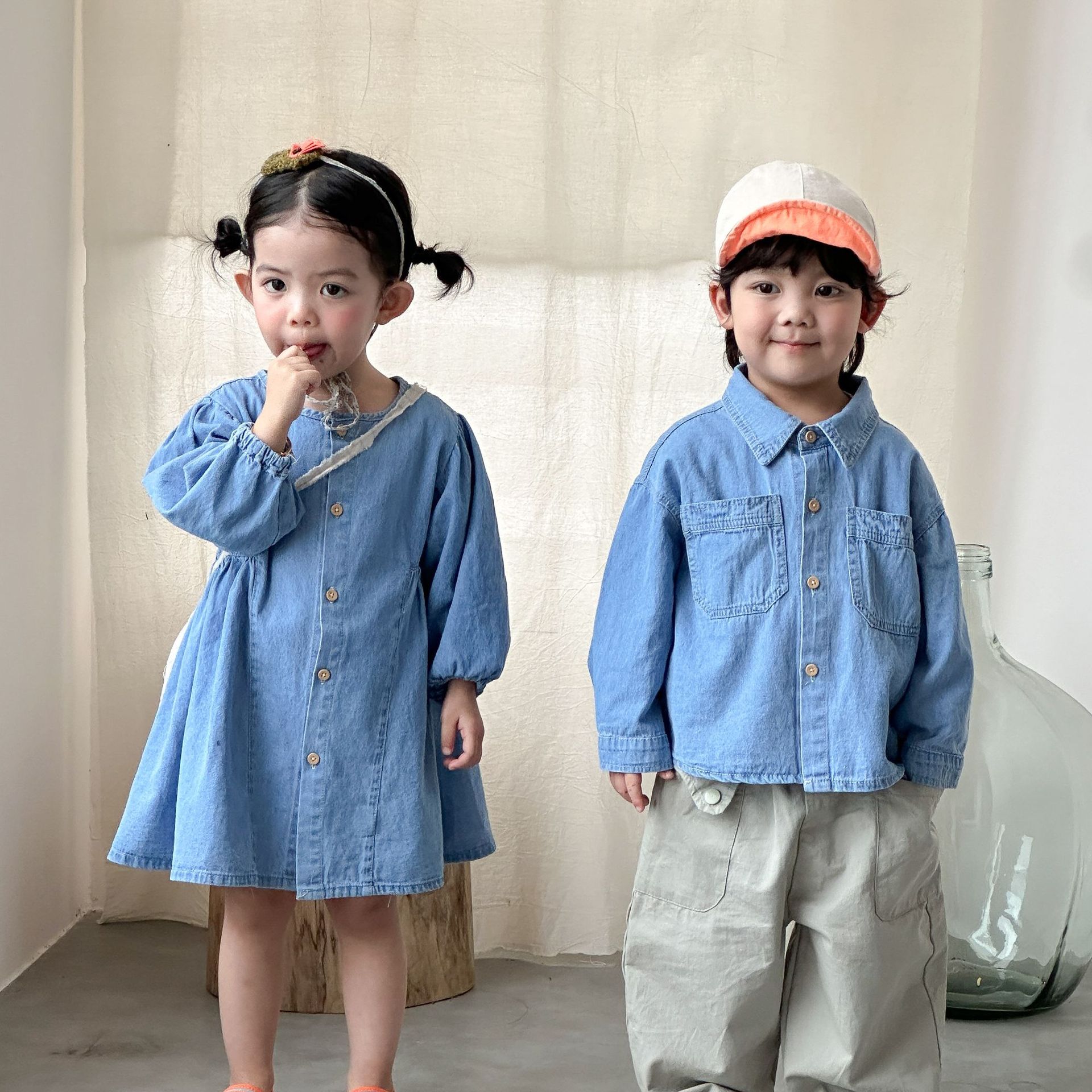 女の子用デニムワンピース 子供服 2026年 春秋 新作 ベ - Baby Nursery Ideas Boy のレビューと価格