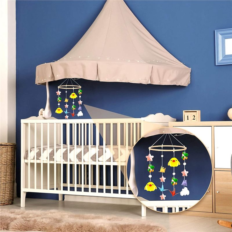 AB11 ベビーベッド用モバイルベッドベル天井木製風鈴、ベビ - Baby Nursery Hangers のレビューと価格