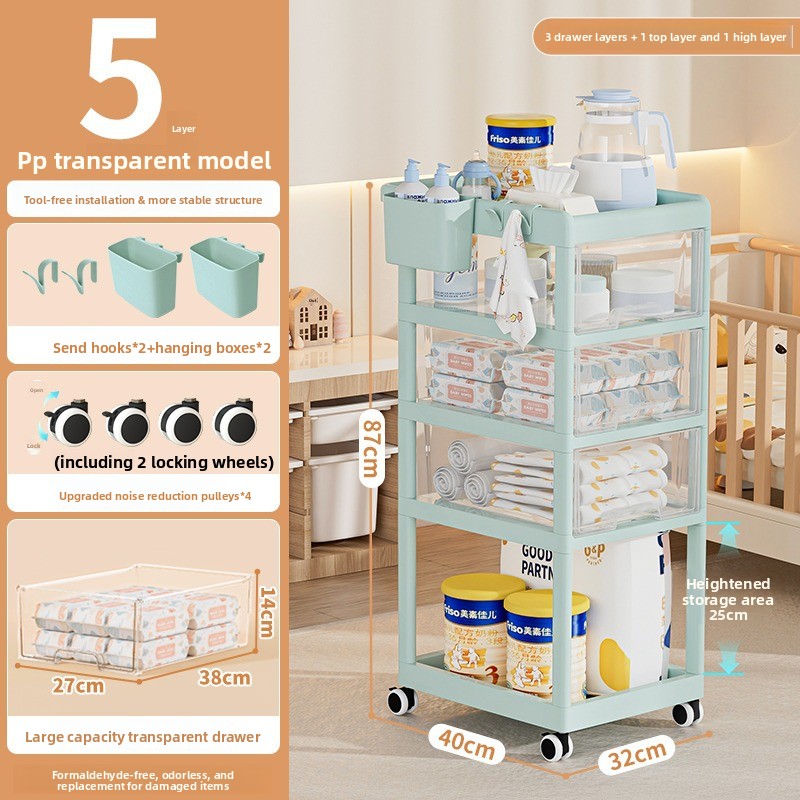 移動式ベビー収納カート 多段引き出しオーガナイザー 保育園用 - Baby Nursery Trolley のレビューと価格