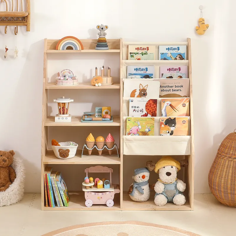 子供用2-in-1おもちゃ収納ラックと本棚、保育園・ベビー向 - Baby Nursery Bookshelf のレビューと価格