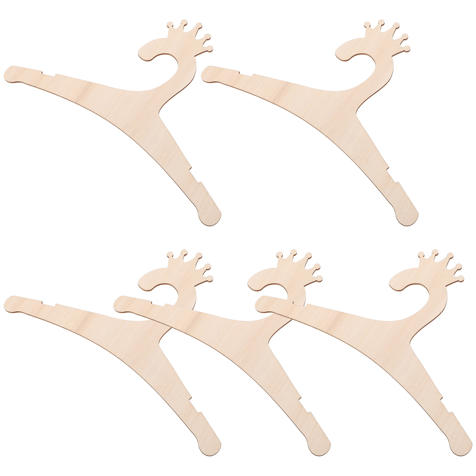 木製の子供用ハンガー5個セット。DIYで使える、幼児用衣類ハ - Baby Nursery Hangers のレビューと価格
